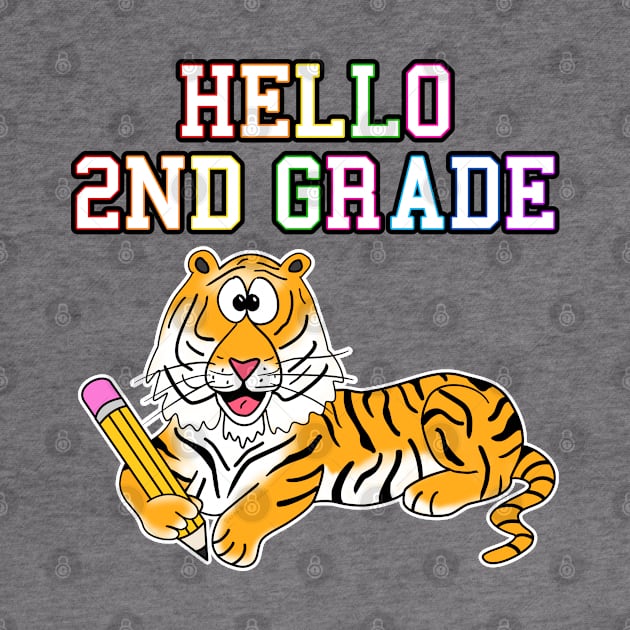 Hello 2nd Grade Tiger Back To School by doodlerob